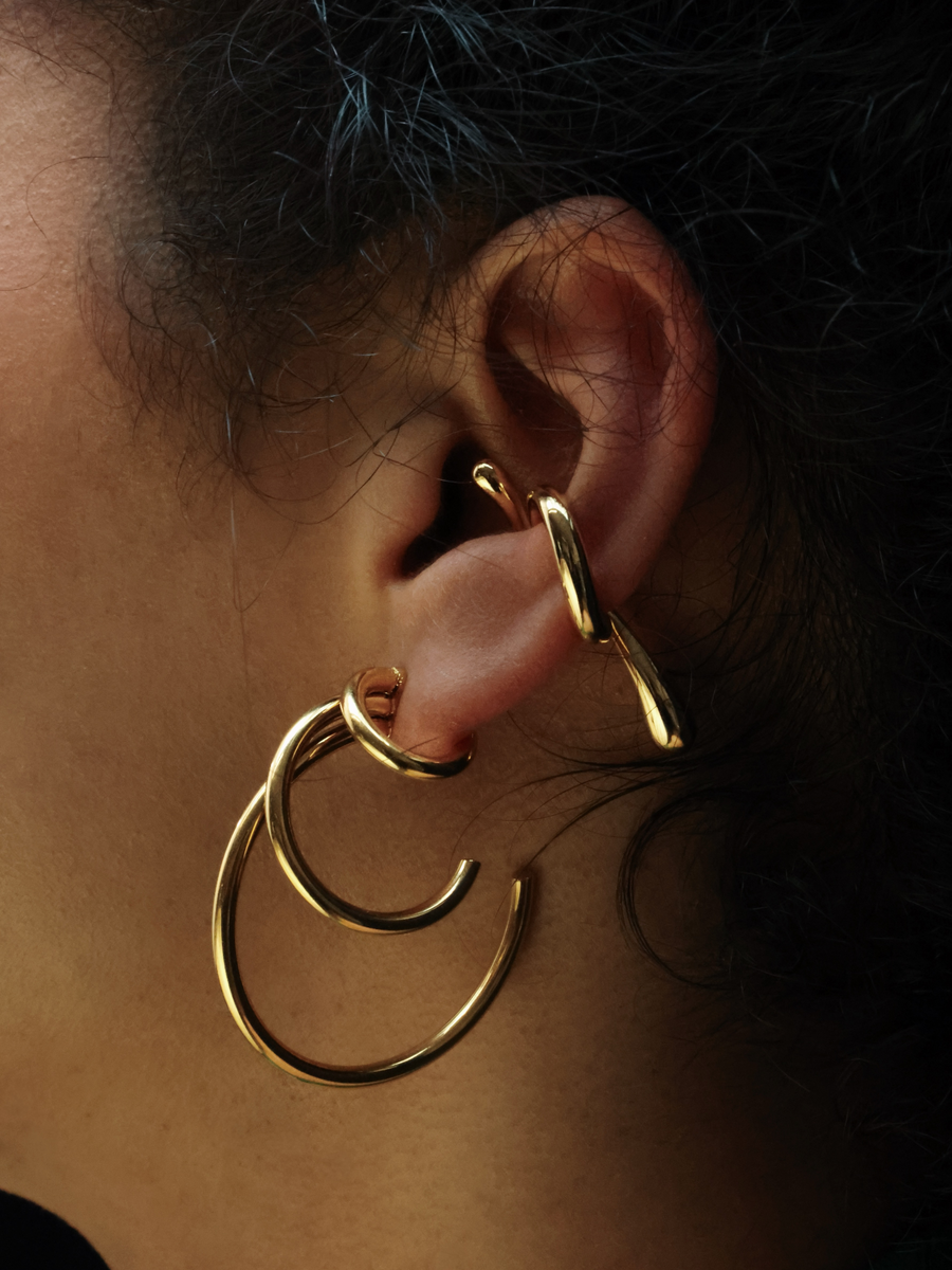 Ayaanle Earrings Gold - Milgo Awad